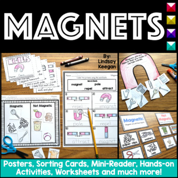 Preview of Magnets Worksheets and Science Activities for Kindergarten and 1st Grade