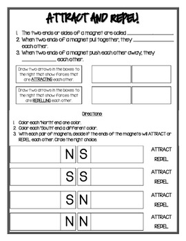 Preview of Magnets - Attract and Repel