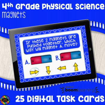 Preview of Magnets Digital Science Task Cards Distance Learning with Boom Cards