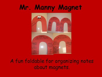 Preview of Magnets Foldable Idea FREE!!!  (Mr. Manny Magnet)