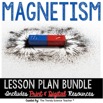 Preview of Magnets & Magnetism Lesson Plan Bundle [Print & Digital for Distance Learning]