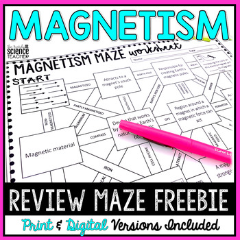 Preview of Magnets & Magnetism Review Maze- Print & Digital