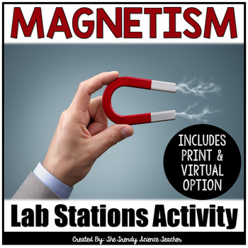 Preview of Magnets & Magnetism Stations Lab [Print & Digital for Distance Learning]
