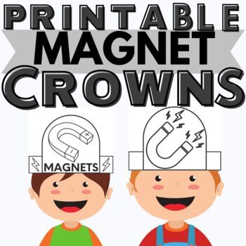Preview of Magnets Craft Preschool | Easy Magnet Activities Kindergarten Coloring Activity