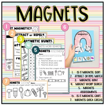 Magnets Unit | Craft | Assessments | and more... by Elementary Smiles