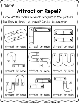magnet worksheets for kindergarten