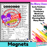Magnets Word Search Activity : Early Finishers : Morning W