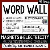 Magnets and Electricity Word Wall | Science Vocabulary