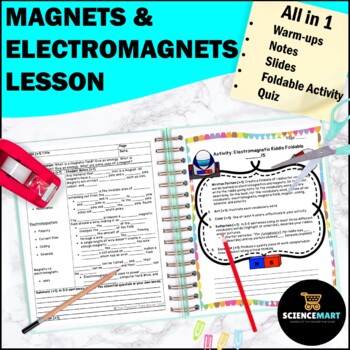 Preview of Magnets and Electromagnets Notes, Slides and Activity Guided Reading Lesson