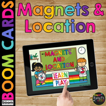 Preview of Magnets and Location Science Boom Cards™ for Kindergarten Relative Location