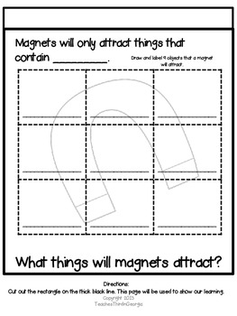 Magnificent Magnets! Interactive Flipbook Kit by TeachesThirdinGeorgia