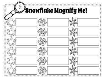 Magnify Me! Snowflake sight words by A Little Kinder | TPT