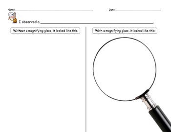 Preview of Magnifying Glass Observation Sheet