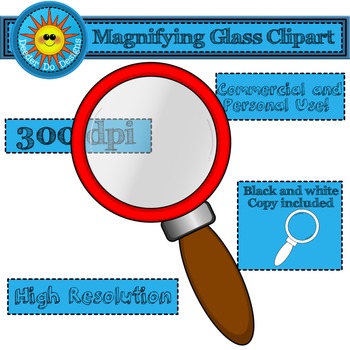 Preview of Magnifying Glass clipart-FREEBIE