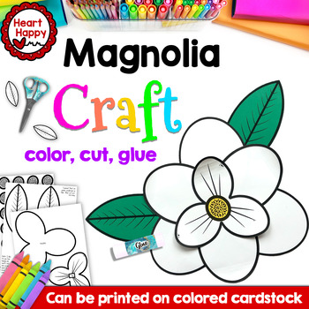Preview of Magnolia Flower Craft | Spring Craft | Louisiana & Mississippi State Symbols