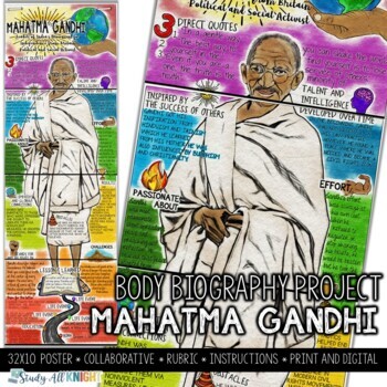 Preview of Mahatma Gandhi, Activist, Indian Leader, Body Biography Project