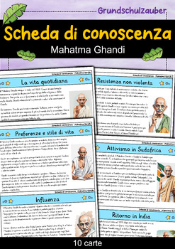 Preview of Mahatma Ghandi - Scheda di conoscenza - Personaggi famosi (Italiano)