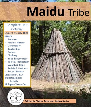 Preview of Maidu Tribe California Native American Indians Informational Reading/ Activities