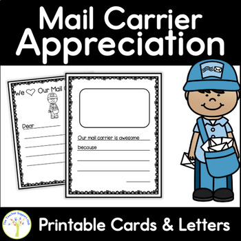 Preview of Mail Carrier Appreciation Thank You Cards Letters and MORE