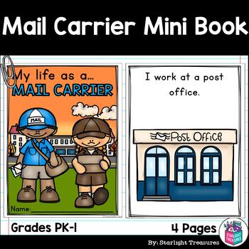 Preview of Mail Carrier Mini Book for Early Readers - Careers and Community Helpers
