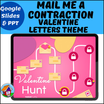 Preview of Mail Me a Contraction -- Valentine Letters Theme for Google Slides & PowerPoint