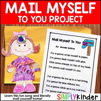 Preview of Mail Myself Project - Community Helpers or Valentine's Day Project