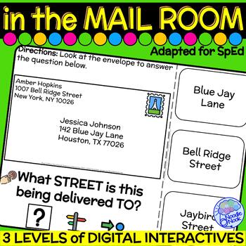 Preview of Mail Room DIGITAL Interactive PDF for Vocational Training in SpEd (Upper Grades)
