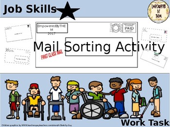 Preview of Mail Sorting Task Box Activity