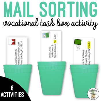 Preview of Mail Sorting Work Task Box Activity