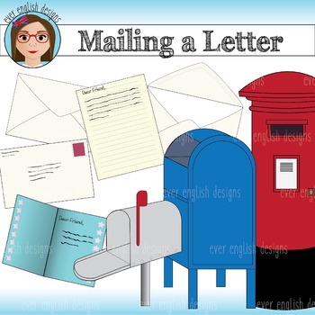 Preview of Mailing a Letter Clip Art