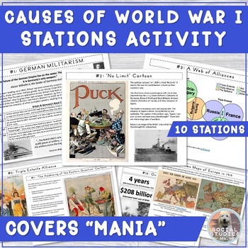 Preview of Main Causes of World War I Stations Activity on MANIA