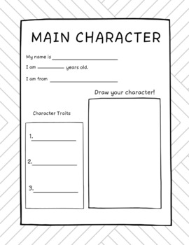 Main Character Lesson by Miss Witte | TPT