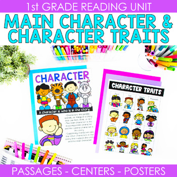 Preview of Character Traits & Main Character Graphic Organizers Lesson Plans, Worksheets