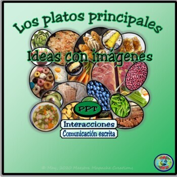 Preview of Main Dishes and Meals PPT Food Topic Photo Images - Los platos principales