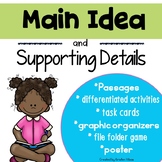Main Idea and Details Activities | Passages | Task Cards |