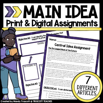 Preview of Main Idea and Supporting Details Assignments: Print & Digital