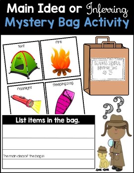 Main Idea and Details Activities - Mystery Bag Activity