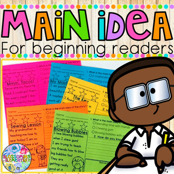 Preview of Main Idea Reading Comprehension Passages for Beginning Readers Main Idea