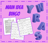 Main Idea Bingo Cards
