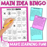 Main Idea Bingo Game - For 4th, 5th, 6th Grade