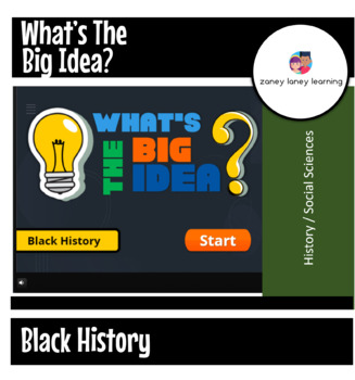 Preview of Main Idea: Black History Facts - Common Core and TEKS Aligned