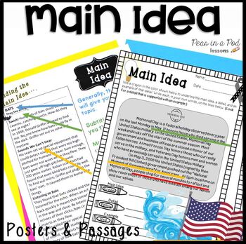 Preview of Main Idea Reading Comprehension Passages & Questions Cinco de Mayo Activities +
