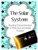 Solar System Non-Fiction Reading Comprehension and Main Idea & Detail Practice