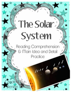 Preview of Solar System Non-Fiction Reading Comprehension and Main Idea & Detail Practice