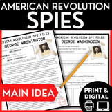 American Revolution Spies Reading Passages & Project - Mai