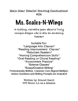 Preview of Main Idea! Details! Drawing Conclusions! #24:  Ms. Scales-N-Wings