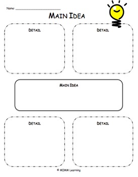 Main Idea & Details Graphic Organizer - Universal by Sprouting Learners