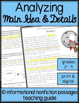 Preview of Reading Comprehension Passage and Questions: Main Idea and Details