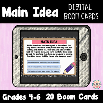 Preview of Main Idea: Digital Boom Cards
