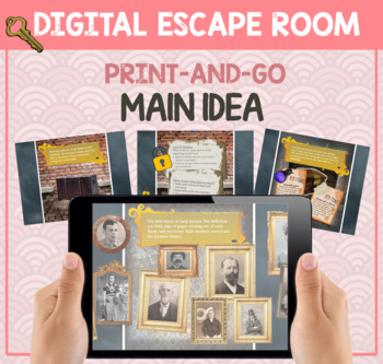 Preview of Main Idea Digital Escape Room